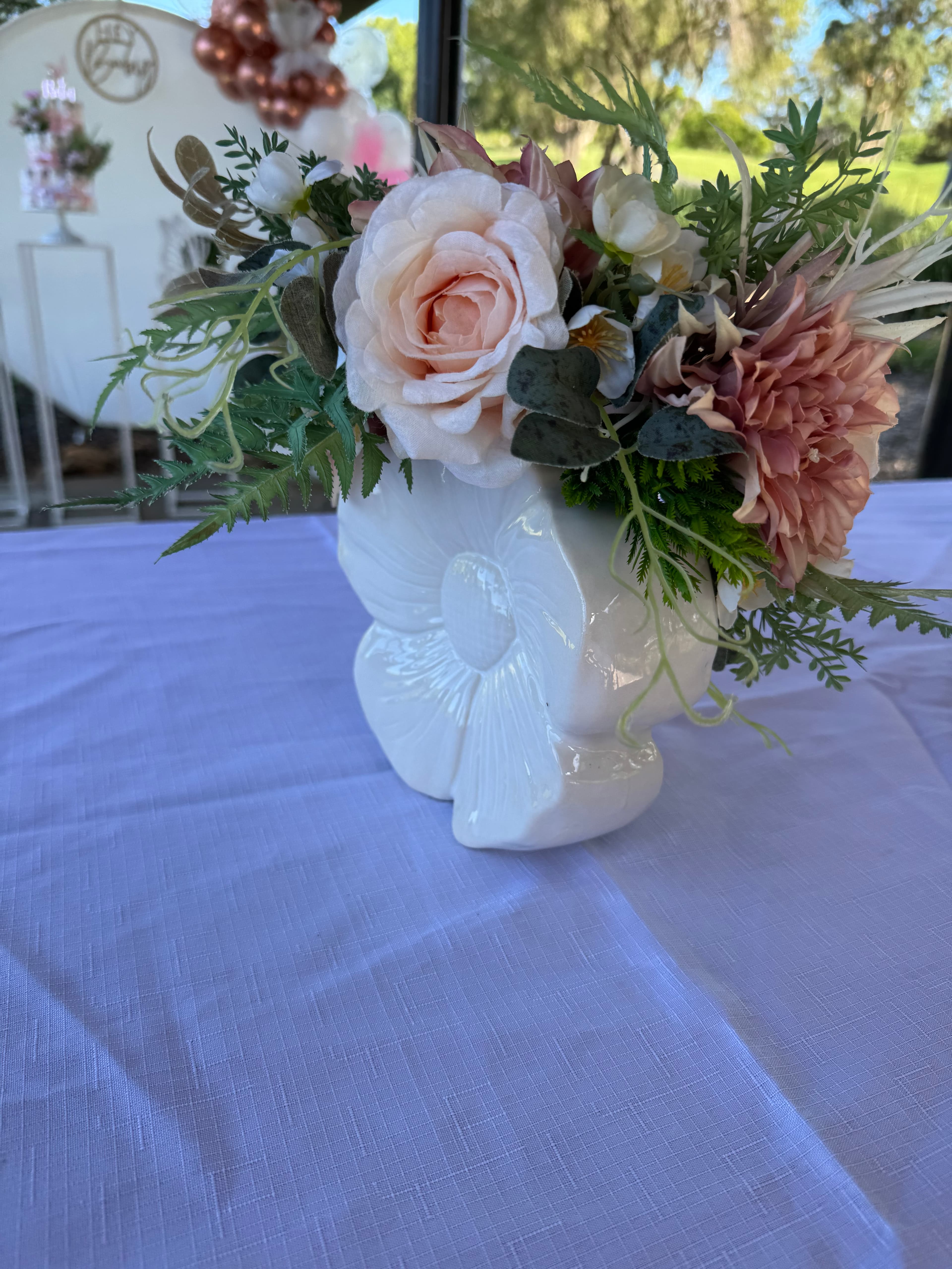 Rose & Dahlia Floral Centrepiece · Brisbane