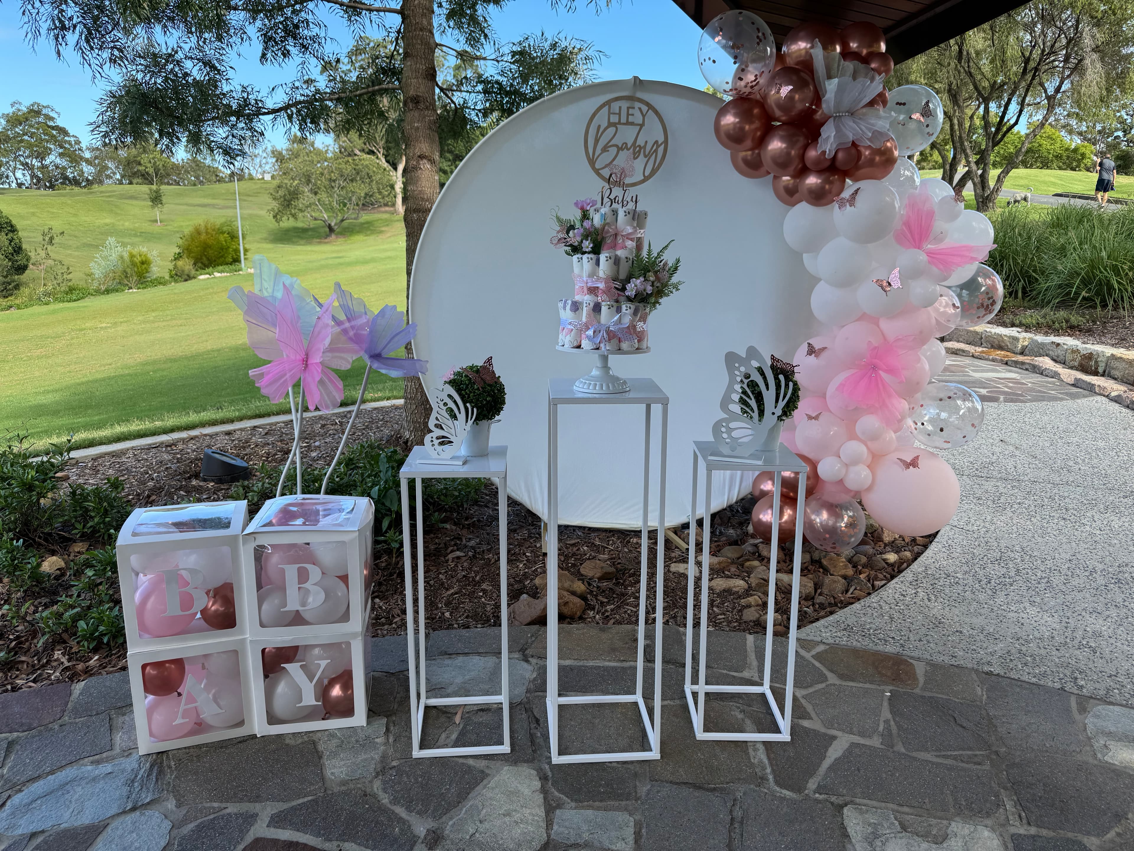 Butterfly Baby Shower Pedestal Display · Brisbane